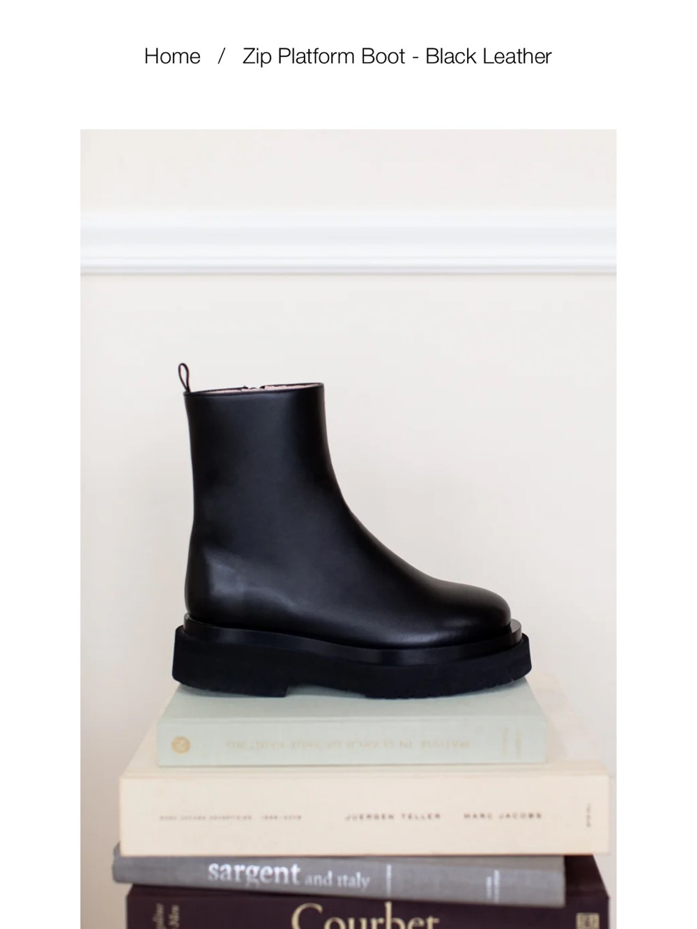 Emerson FryBlack Leather Zip Platform Boot